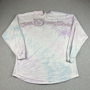 Walt Disney World Spirit Jersey Adult 2XL Pastel Tie Dye Purple Pink Glitter